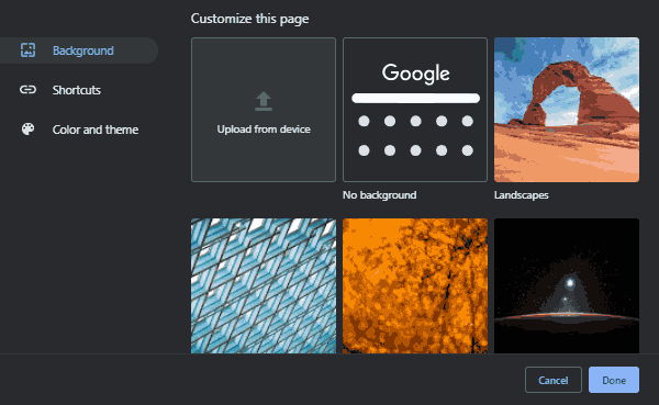 Customize Your New Tab Page Background