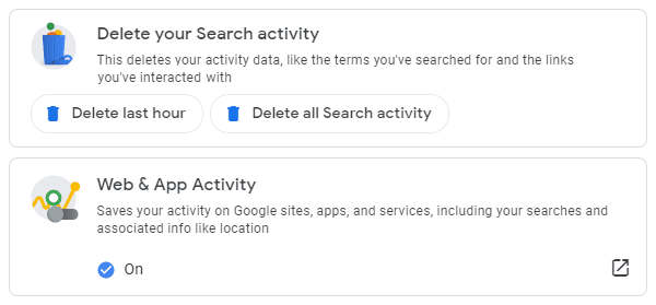 How to delete your Google search activity