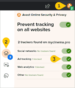 Add to the Whitelist in Avast Online Security & Privacy